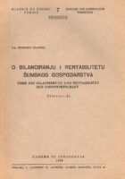 O bilanciranju i rentabilitetu šumskog gospodarstva