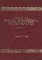 Građa za hrvatsku retrospektivnu bibliografiju knjiga, Kalendar II- Kaž