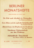 Berliner Monatshefte 18. Jg., Dezember