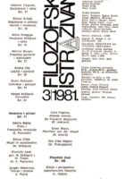 Filozofska istraživanja 3/1981