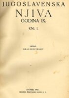 Jugoslavenska njiva, godina IX., knj. 1/1925