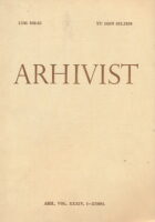 Arhivist XXXIV 1-2/1984