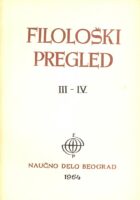Filološki pregled, knjiga druga, sv. 3-4/1964