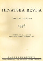 Hrvatska revija, godište deveto, 1936.