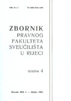 Zbornik Pravnog fakulteta Sveučilišta u Rijeci, sv. 3/1982