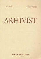 Arhivist XXXVI 1-2/1986