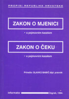 Zakon o mjenici, Zakon o čeku