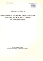 Grofovska diploma don Joannes