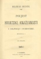 Povjest hrvatske književnosti u Dalmaciji i Dubrovniku, knjiga I.