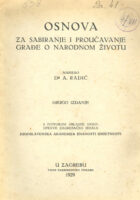 Osnova za sabiranje i proučavanje građe o narodnom životu