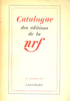 Catalogue des editions de la nrf