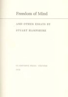 Freedom of mind and other essays