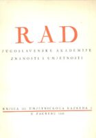 Rad JAZU, knjiga 262 umjetničkog razreda 3