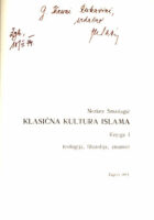 Klasična kultura Islama, knjiga I: teologija, filozofija, znanost