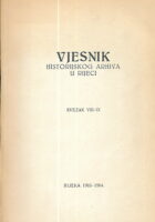 Vjesnik Historijskog arhiva u Rijeci VI-VII