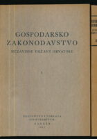 Gospodarsko zakonodavstvo Nezavisne Države Hrvatske, sv. I - II