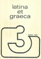 Latina et graeca, br. 3/1974