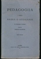 Pedagogija I. knjiga: Nauka o uzgajanju
