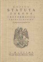 Knjiga statuta, zakona i reformacija grada Šibenika