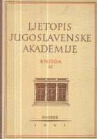 Ljetopis JAZU za god. 1958, knjiga 65