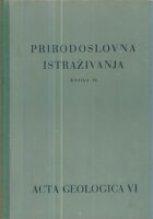 Prirodoslovna istraživanja, knjiga 36 - Acta geologica VI.