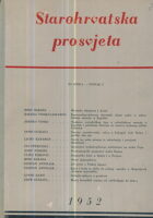 Starohrvatska prosvjeta, serija III. sv. 2/1952