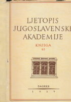 Ljetopis JAZU za godinu 1956, knjiga 63