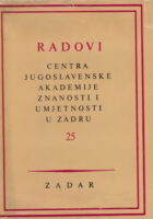 Radovi centra JAZU u Zadru 25/1978