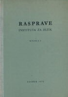 Rasprave Instituta za jezik 2/1973