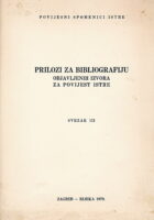 Prilozi za bibliografiju za povijest Istre III