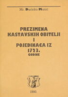 Prezimena kastavskih obitelji i pojedinaca iz 1723. godine