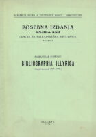 Bibliographia Illyrica