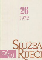 Služba riječi 26/1972