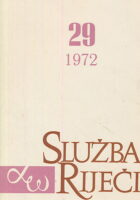 Služba riječi 29/1972