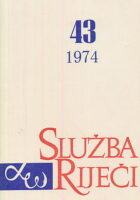 Služba riječi 43/1974