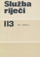 Služba riječi 113/1981