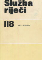 Služba riječi 118/1981