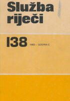 Služba riječi 138/1983