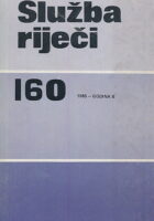 Služba riječi 160/1985