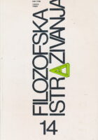 Filozofska istraživanja 14/1985