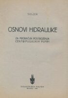 Osnovi hidraulike za proračun postrojenja centrifugalnih pumpi