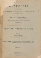 Monumenta spectantia historiam Slavorum Meridionalium volumen XLIII