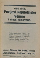 Povijest kapitolinske Venere i druge humoreske