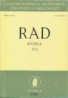 Rad JAZU 393 XX/1981