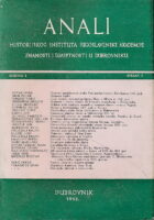 Anali Historijskog instituta JAZU u Dubrovniku I, svezak I