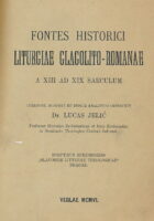 Fontes historici liturgiae glagolito-romanae