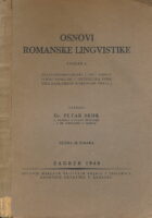 Osnovi romanske lingvistike sv. I
