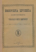 Brzopisna izvješća XXXIII zasjedanja pokrajinskog sabora dalmatinskog