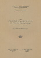 The Influence of Accentuation of French Word Order