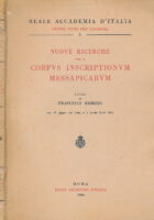 Reale Accademia d Italia. Nuove ricerche per il corpus inscriptionum messapicarum